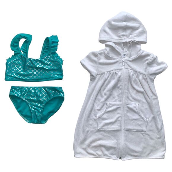 10 pc Lot Girls Clothes Spring Summer Shirts Tank Tops Dresses Swimsuit Size 4-5 - Picture 5 of 6